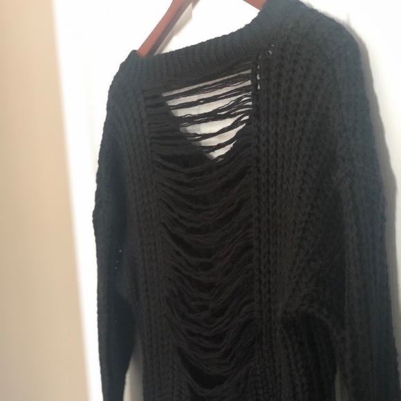 COPY - Distressed chunky slits sweater by Guess - Picture 4 of 6